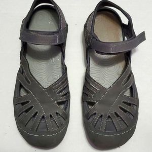 J Sport Charcoal Faux Suede Mary Jane Outdoor Comfort Loafers Shoes 7.5 M